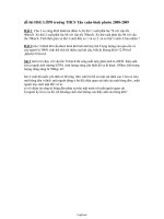 Đề thi học sinh giỏi môn Vật lí Lớp 8 - Năm học 2008-2009 - Trường THCS Tân Xuân