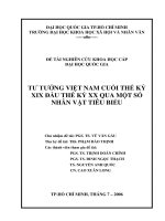 Tư tưởng việt nam cuối thế kỷ xix đầu thế kỷ xx qua một số nhân vật tiêu biểu    đề tài nghiên cứu khoa học cấp đại học quốc gia  