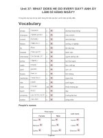 Giáo án English 6 - Unit 37: What does he do everyday