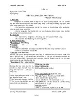 Giáo án Ngữ văn 9 - Tuần 14 đến 16 - Trường THCS Tân Lập