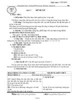 Giáo án Vật lí Lớp 8 - Tiết 7, Bài 7: Áp suất - Năm học 2009-2010 - Hoàng Đình Tuấn