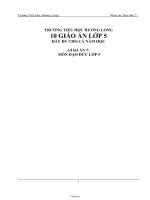 Giáo án lớp 5 môn Đạo đức - Tiết 1 đến tiết 28