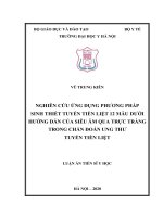 Luận án tiến sĩ nghiên cứu ứng dụng sinh thiết tuyến tiền liệt 12 mẫu dưới hướng dẫn của siêu âm qua trực tràng 