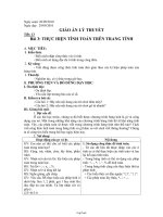 Giáo án Tin học 7 Bài 3 Tiết 13+ 14: Thực hiện tính toán trên trang tính