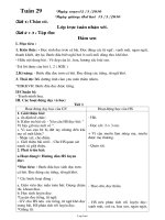 Kế hoạch bài học lớp 1 - Tuần thứ 29