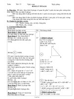 Giáo án môn Hình học 7 - Tiết 33: Định lý pitago