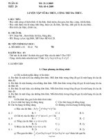 Giáo án Tự chọn môn Toán lớp 7, kì II - Tiết 29, 30