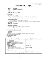 Giáo án Tập đọc 2 bài: Tiếng võng kêu