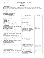 Thiết kế bài dạy lớp 2, kì I - Tuần 17