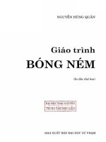 Giáo trình Bóng ném (in lần thứ hai): Phần 1