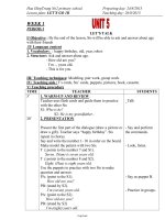 Giáo án Tiếng Anh 4 tiết 1 đến 51