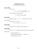 Đề kiểm tra học sinh giỏi - Môn toán 7