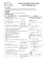 Giáo án Đại số 9 - GV: Tạ Chí Hồng Vân - Tiết 13: Rút gọn biểu thức chứa căn thức bậc hai