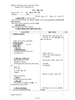 Giáo án Lớp 1 Tuần 8 - Trường TH “B” Thạnh Mỹ Tây