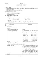 Giáo án môn Toán lớp 3 - Tiết 43: Luyện tập chung