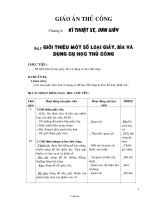 Giáo án Thủ công tiểu học
