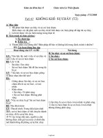 Giáo án môn Hóa học lớp 8 - Tiết 43: Không khí - Sự cháy