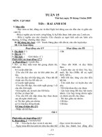 Giáo án Lớp 2 tuần 15 - Trường Tiểu học Phan Bội Châu