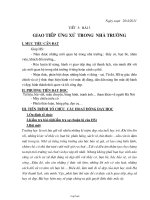 Giáo án Văn mình - Thanh lịch lớp 7 tiết 5: Giao tiếp ứng xử trong nhà trường