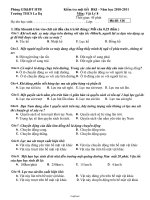 Đề kiểm tra 1 tiết học kì I Vật lí Lớp 8 - Năm học 2010-2011 - Trường THCS La Dạ