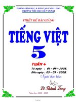 Giáo án Tiếng Việt 5 tuần 4 - Trường tiểu học Đỗ Văn Nại