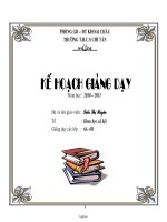 Kế hoạch giảng dạy môn Lịch sử 7