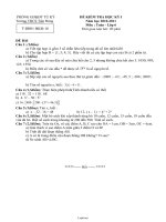 Đề kiểm tra học kỳ 1 năm học 2010-2011 môn : Toán - lớp 6 thời gian làm bài: 90 phút