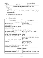 Giáo án môn học Đại số 7 - Phạm Thế Anh - Tiết 52: Giá trị của một biểu thức đại số