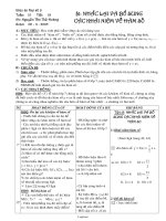 Giáo án Đại số 9 - GV: Nguyễn Tấn Thế Hoàng - Tiết 19: Nhắc lại và bổ sung các khái niệm về hàm số