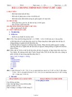 Giáo án Tin học 8 - Tiết 8, Bài 3: Chương trình máy tính và dữ liệu - Năm học 2010-2011 - Lê Hoàng Minh