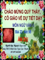 Bài giảng Ngữ văn 6 - Bài 23 - Tiết 95: Ẩn dụ
