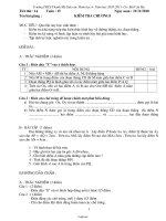 Giáo án môn học Hình học lớp 6 - Tiết 14 - Tuần 15: Kiểm tra chương i