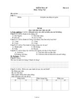 Kiểm tra 45' môn: Tiếng Việt - Bài số 4