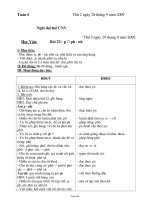 Kế hoạch bài học lớp 1 - Tuần học 6 năm 2009