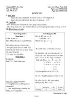 Giáo án Đại số 8 - Trường THCS Sơn Tiến - Tiết 44: Luyện tập