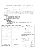 Bài giảng môn học Hình học lớp 7 - Tuần 1 - Tiết 1 - Bài 6: Tính chất ba đường phân giác của một tam giác