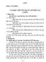 Giáo án môn Ngữ văn lớp 9 - Bài 1: Văn học văn học viết Yên bái từ 1975 đến nay