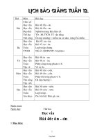 Giáo án Lớp Một - Tuần 12