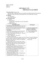 Giáo án Ngữ văn 8 Tuần 27 - Tiết 107: Viết đoạn văn trình bày luận điểm