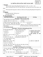 Giáo án Đại số 8 - Trần Trung Hiếu - Tiết 4: Những hằng đẳng thức đáng nhớ