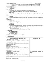 Giáo án lớp 6 môn học Giáo dục công dân - Bài 1: Tự chăm sóc, rèn luyện thân thể