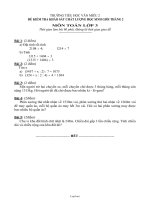 Đề kiểm tra khảo sát chất lượng học sinh giỏi tháng 2 môn toán lớp 3 thời gian làm bài 60 phút, không kể thời gian giao đề