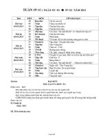 Thiết kế bài dạy lớp 2 - Tuần 19 năm 2011