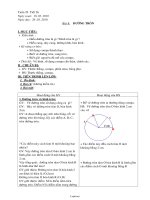 Giáo án môn Hình học lớp 6 - Tuần 29 - Tiết 26: Bài 8: Đường tròn