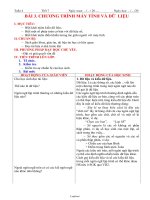 Giáo án Tin học 8 - Tiết 7, Bài 3: Chương trình máy tính và dữ liệu - Năm học 2010-2011 - Lê Hoàng Minh