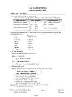 Giáo án môn Anh văn 6 - Unit 1 to unit 6