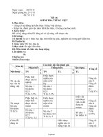 Giáo án Ngữ văn 6 - Tiết 46: Kiểm tra Tiếng Việt - Năm học 2011-2012