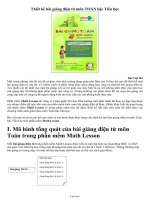 Thiết kế bài giảng điện tử môn Toán bậc tiểu học