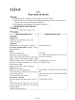 Giáo án môn Toán khối 3 tuần 10