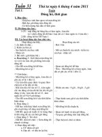 Thiết kế bài dạy lớp 1 - Tuần 31 năm 2011